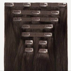 NEW - 20” Classic Dark Brown Clip-Ins